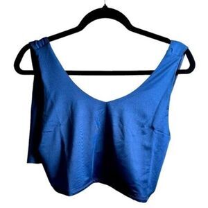 NWOT Women’s Plus Size Blue Tank Top Criss Cross Back - Size 2 XL